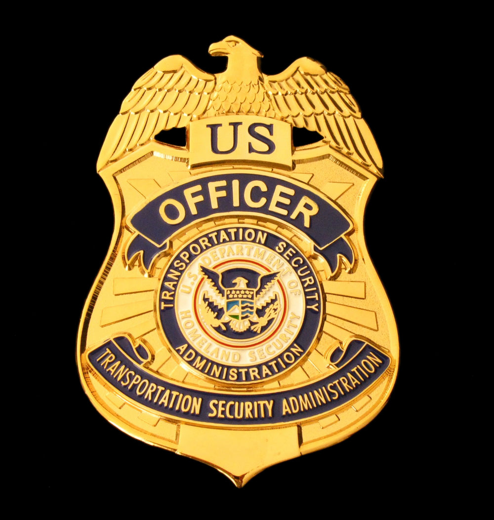 US DHS TSA Officer Badge Solid Copper Replica Movie Props