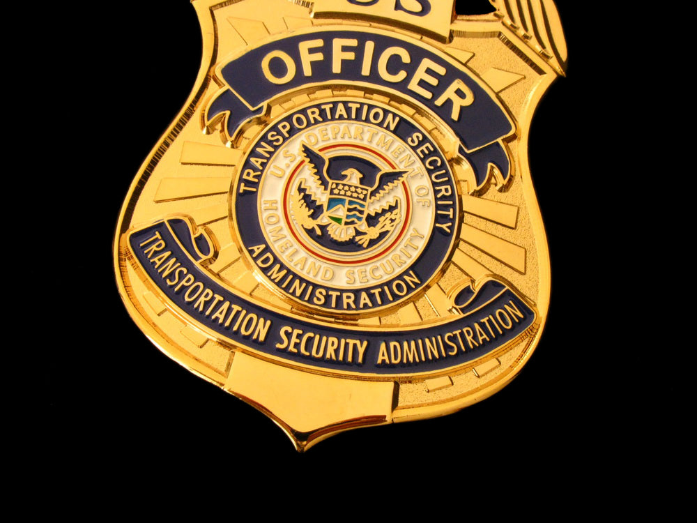 US DHS TSA Officer Badge Solid Copper Replica Movie Props