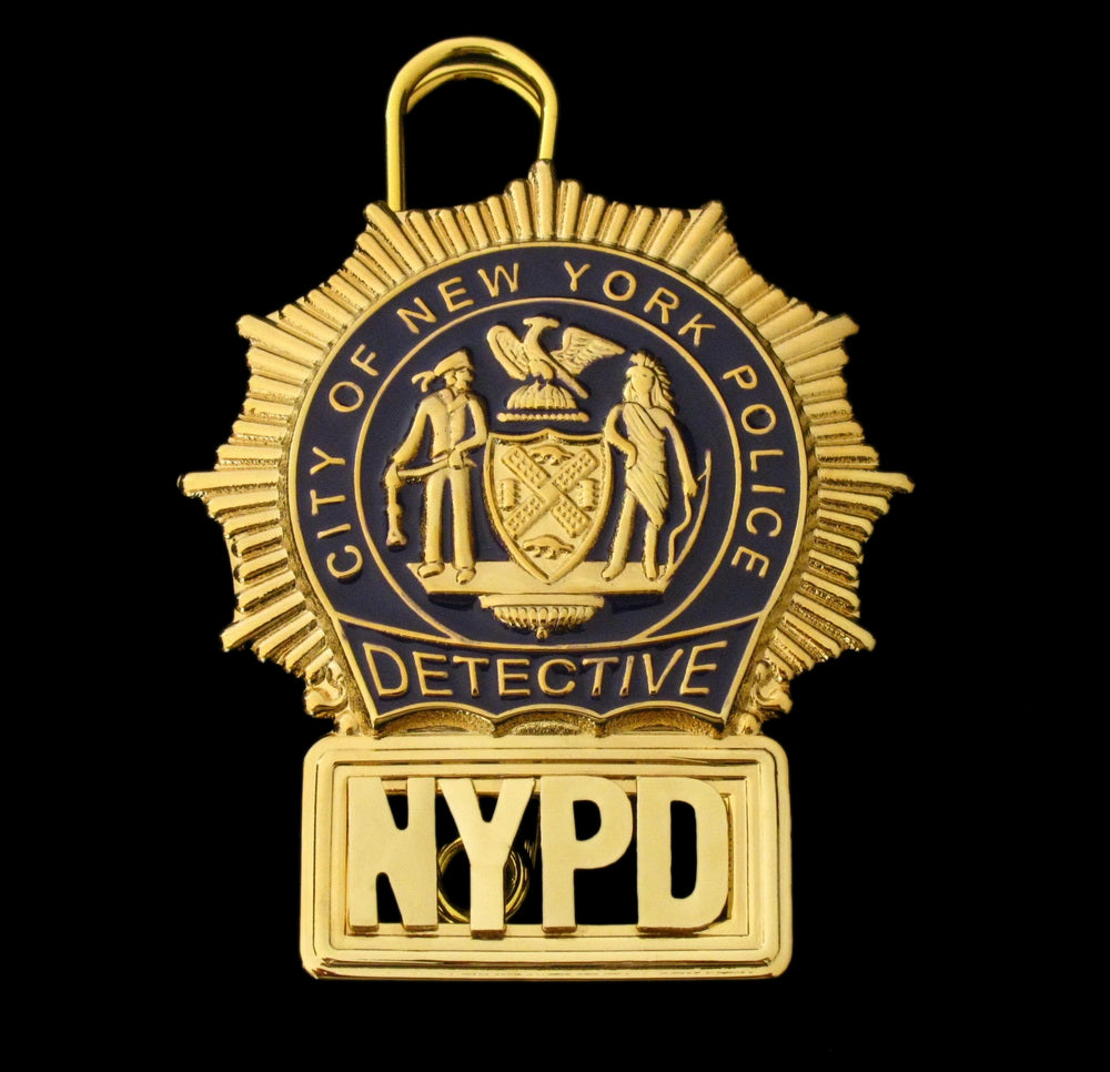 NYPD New York Police Detective Badge Solid Copper Replica Movie Props