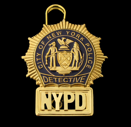 NYPD New York Police Detective Badge Solid Copper Replica Movie Props