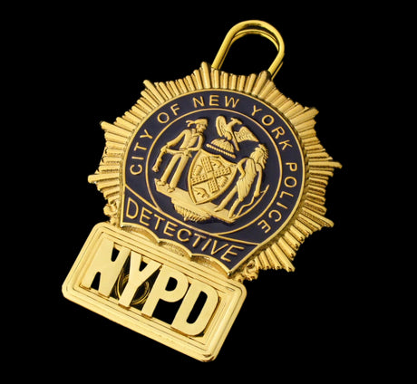 NYPD New York Police Detective Badge Solid Copper Replica Movie Props