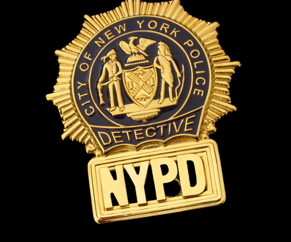 NYPD New York Police Detective Badge Solid Copper Replica Movie Props