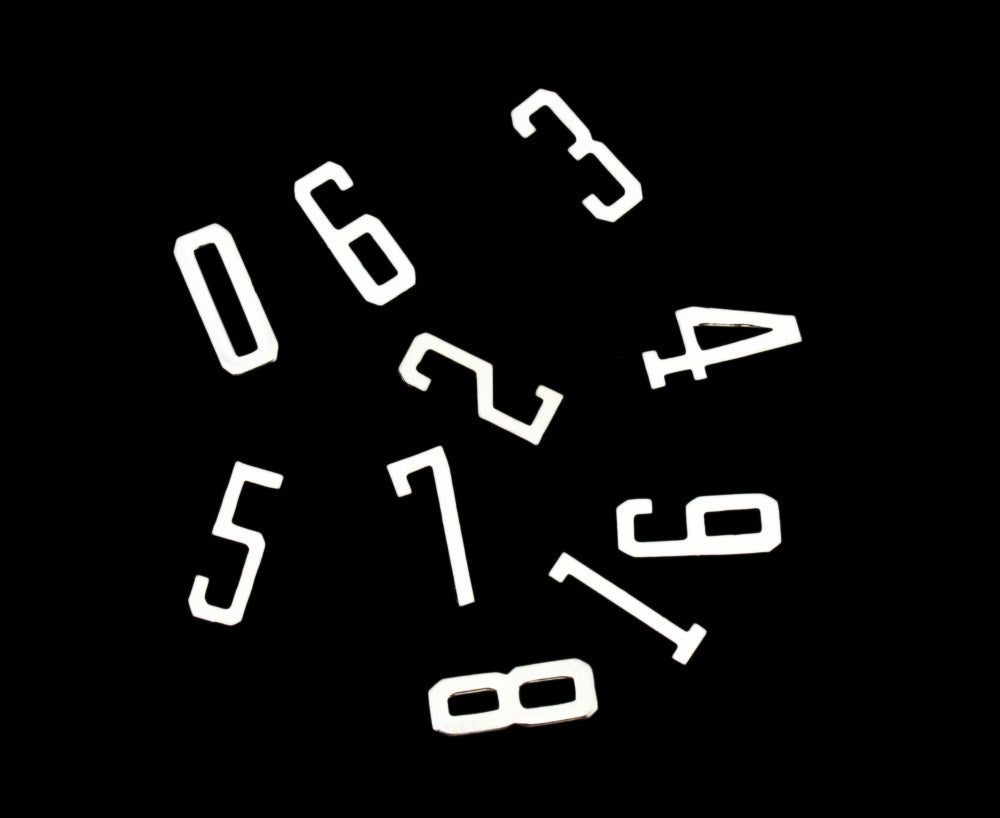 A Full Set of 10 Pcs Solid Copper Badge Numbers (0 to 9) For NYPD Badges