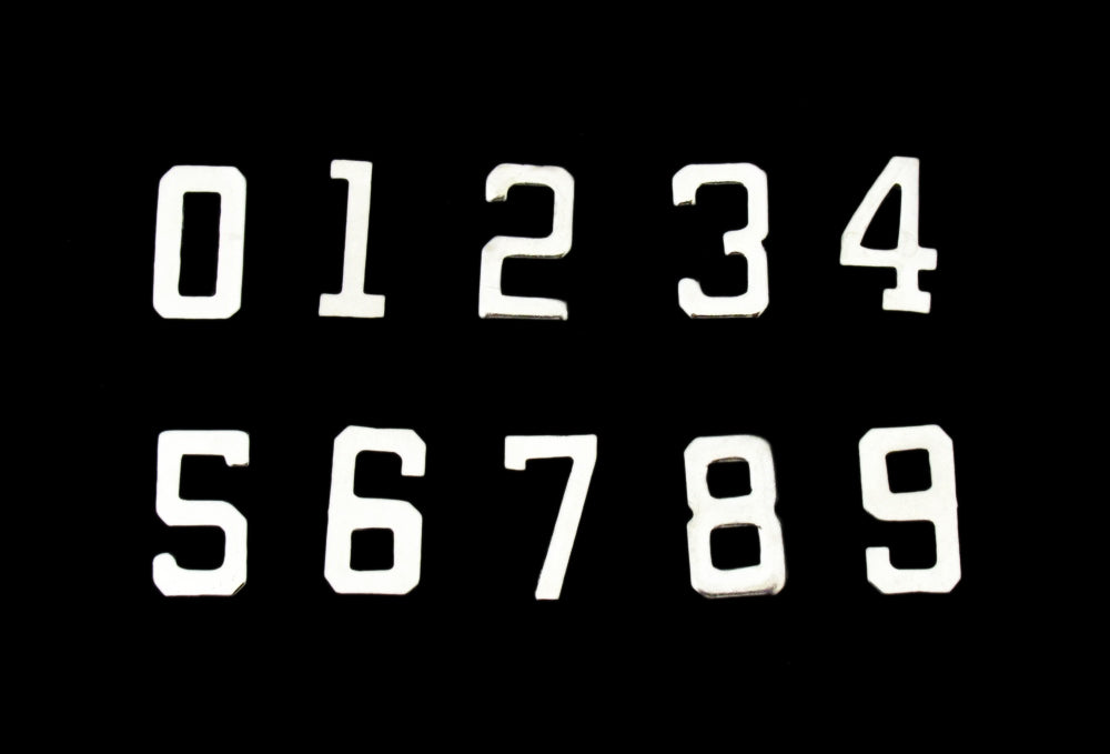 A Full Set of 10 Pcs Solid Copper Badge Numbers (0 to 9) For NYPD Badges