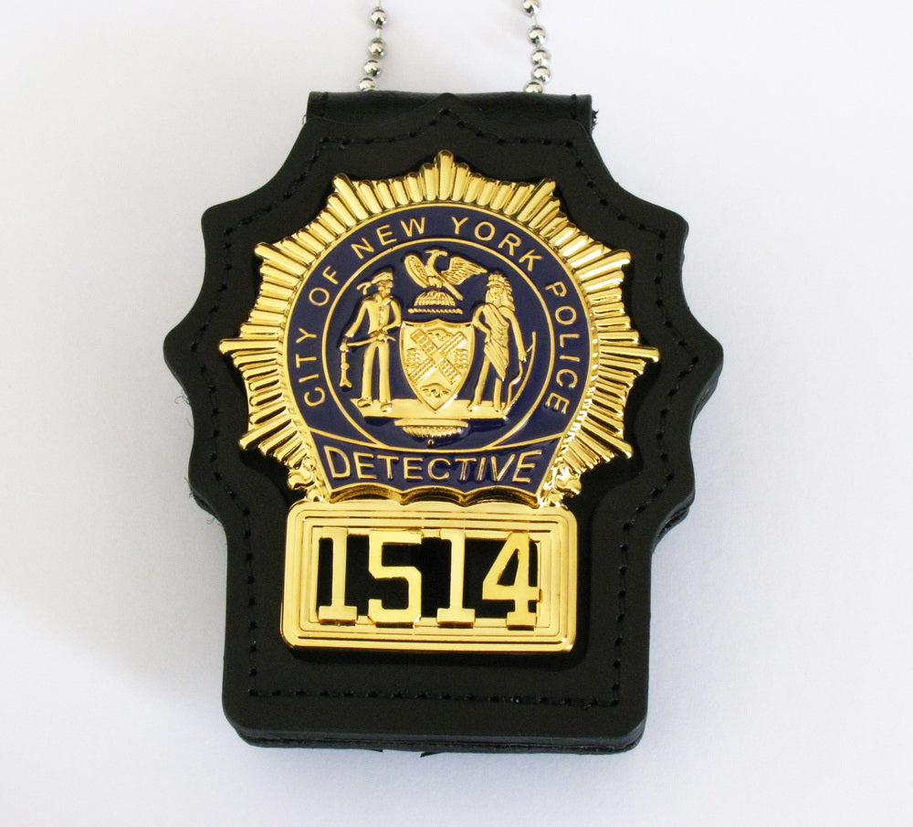 NYPD New York Police Detective Badge Solid Copper Replica Movie Props With No.1514