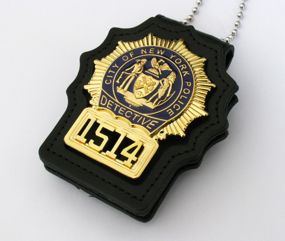 NYPD New York Police Detective Badge Solid Copper Replica Movie Props With No.1514