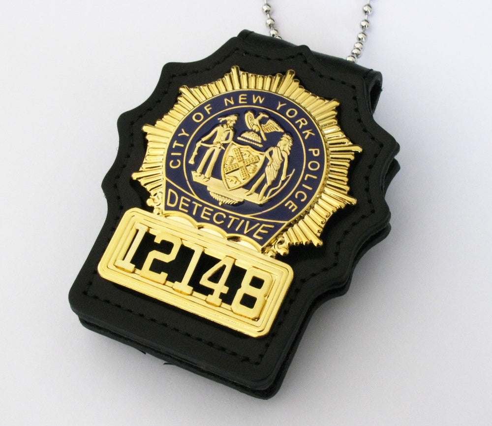 NYPD New York Police Detective Badge Solid Copper Replica Movie Props With No.12148