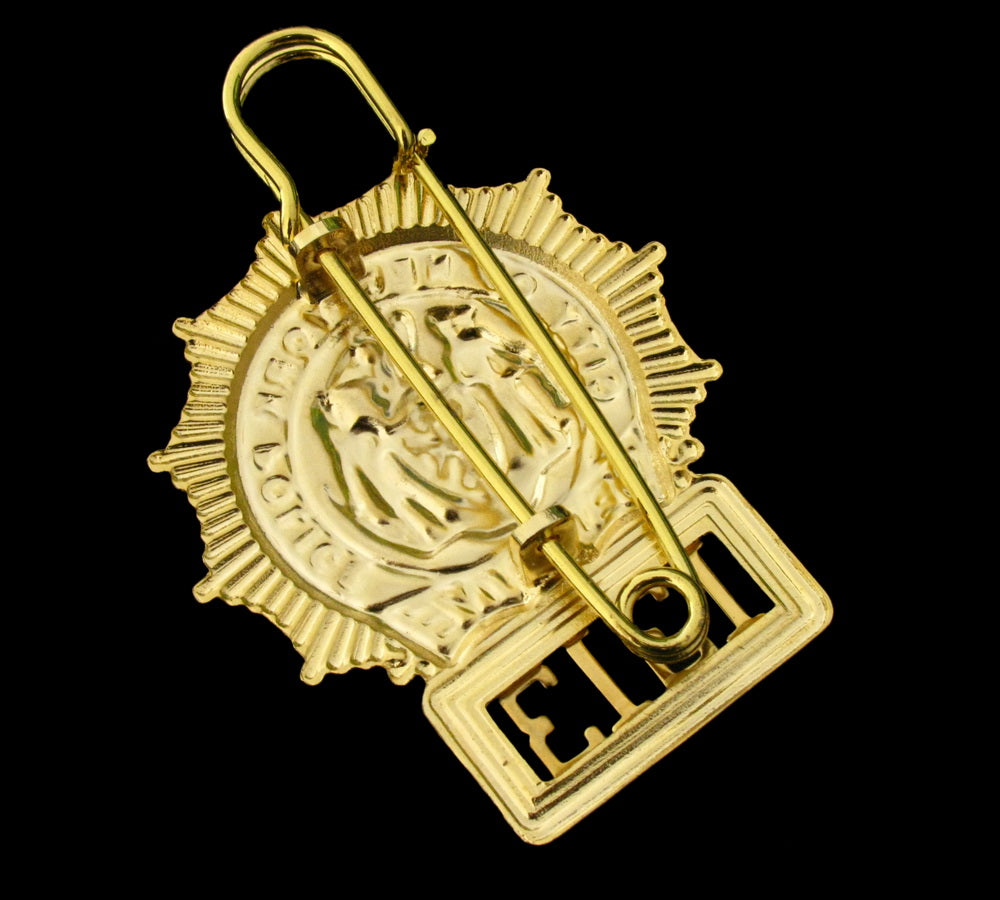 NYPD New York Police Detective Badge Solid Copper Replica Movie Props With No.1313