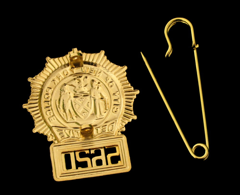 NYPD New York Police Detective Badge Solid Copper Replica Movie Props With No.5620