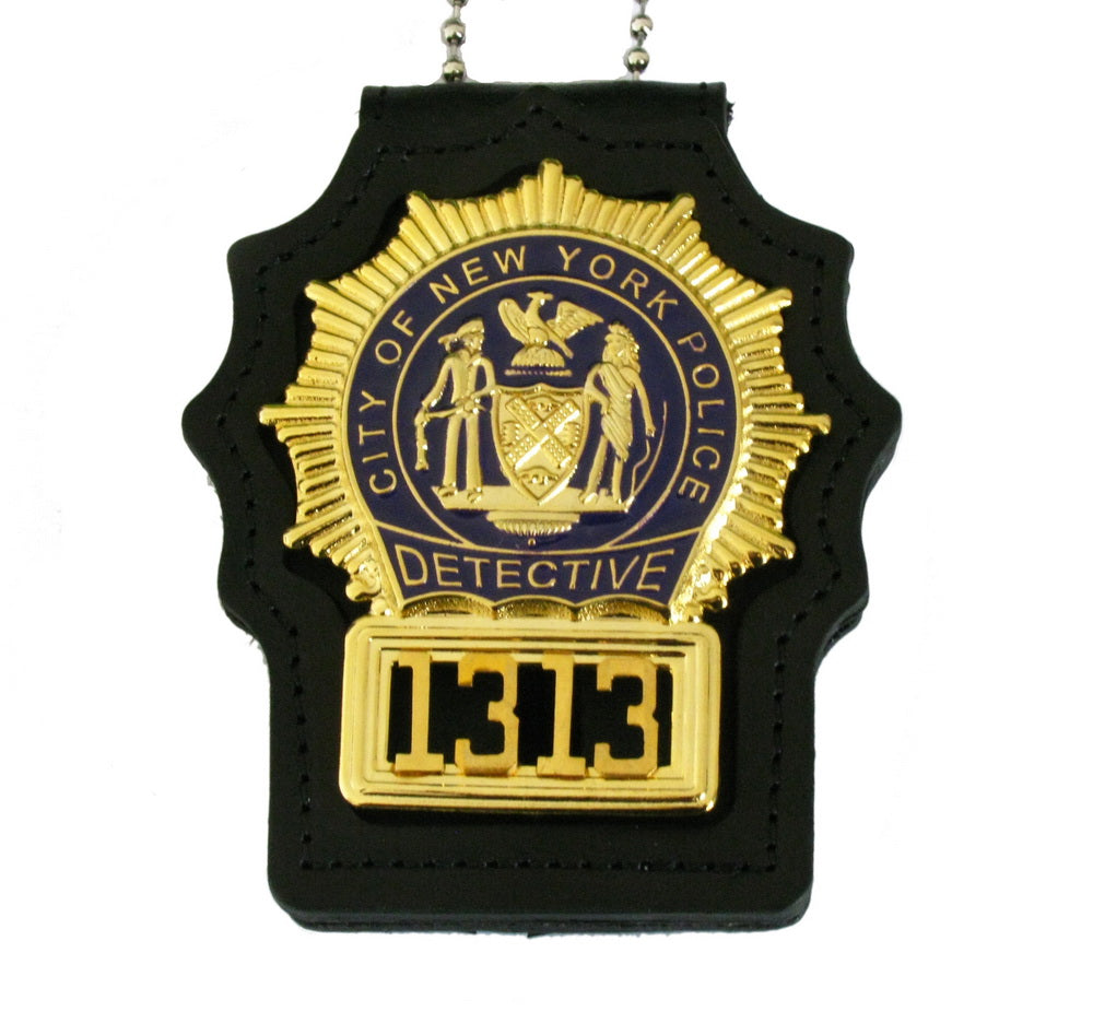 NYPD New York Police Detective Badge Solid Copper Replica Movie Props With No.1313