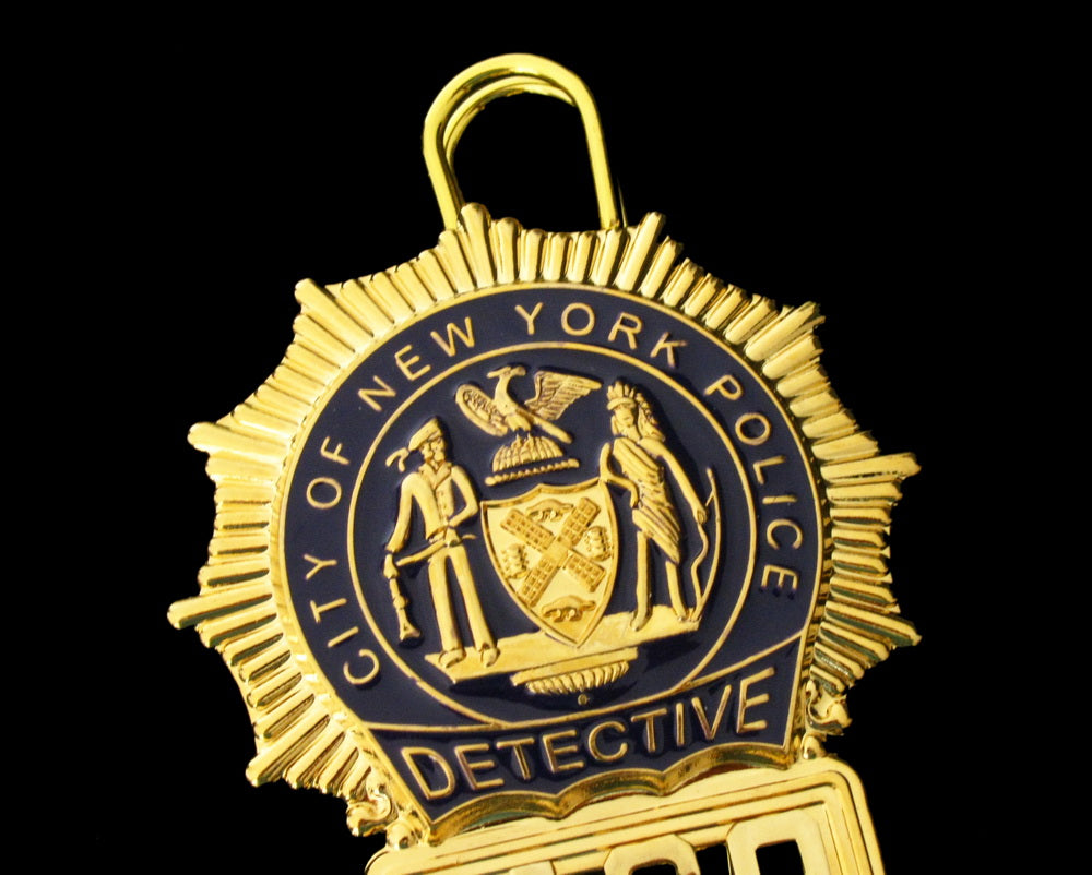 NYPD New York Police Detective Badge Solid Copper Replica Movie Props With No.1169