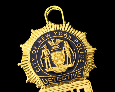 NYPD New York Police Detective Badge Solid Copper Replica Movie Props With No.1169