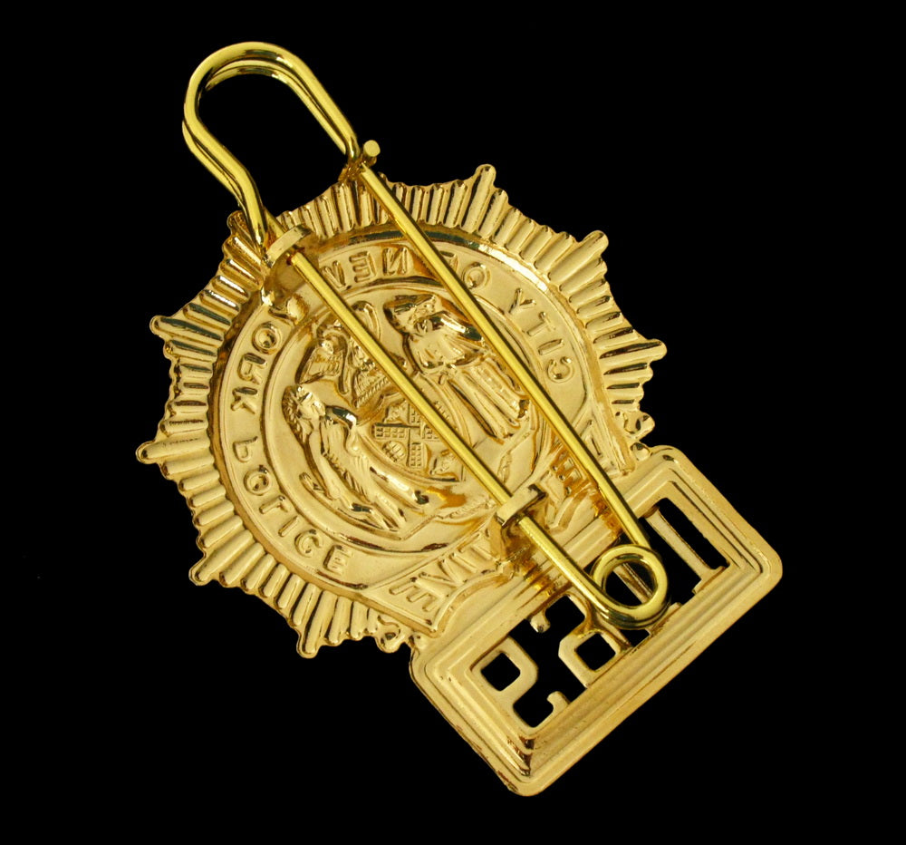NYPD New York Police Detective Badge Solid Copper Replica Movie Props With No.1169