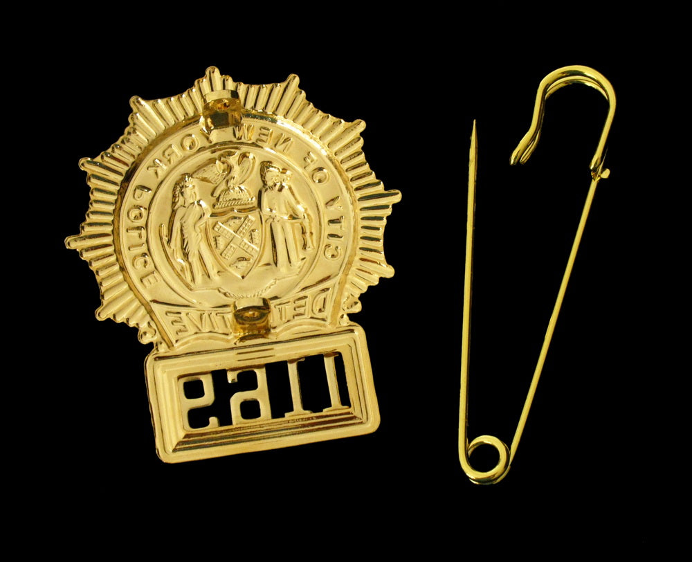 NYPD New York Police Detective Badge Solid Copper Replica Movie Props With No.1169