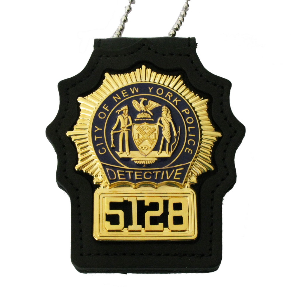NYPD New York Police Detective Badge Solid Copper Replica Movie Props With No.5128