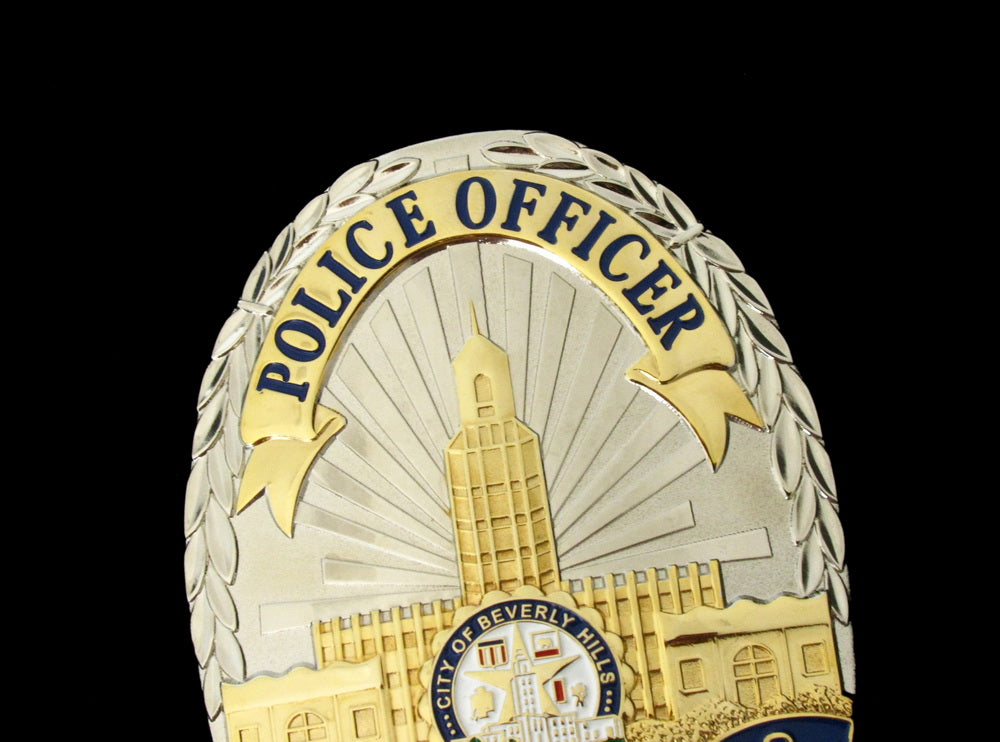 Beverly Hills Police Officer Badge Solid Copper Replica Movie Props With Number 805