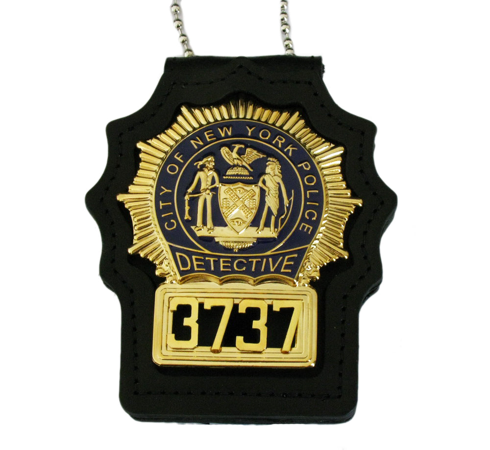 NYPD New York Police Detective Badge Solid Copper Replica Movie Props With No.3737