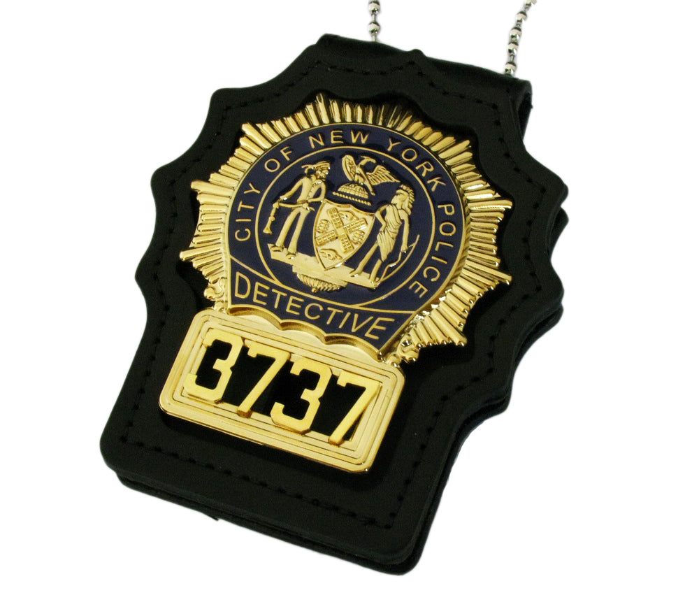 NYPD New York Police Detective Badge Solid Copper Replica Movie Props With No.3737