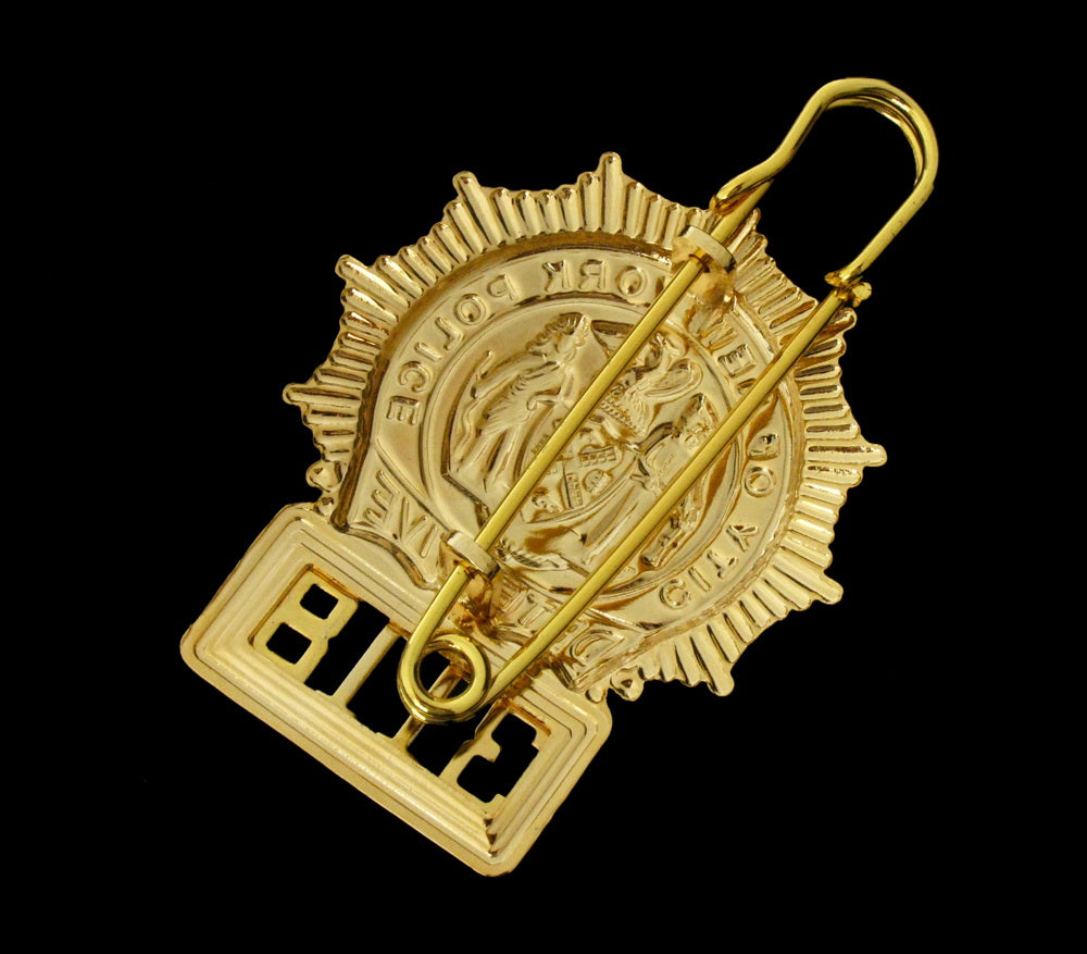 NYPD New York Police Detective Badge Solid Copper Replica Movie Props With No.3118