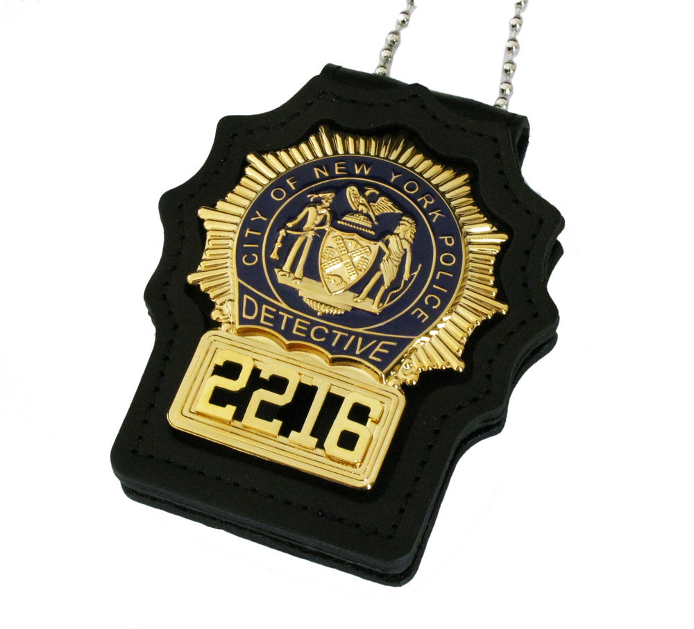 NYPD New York Police Detective Badge Solid Copper Replica Movie Props With No.2216