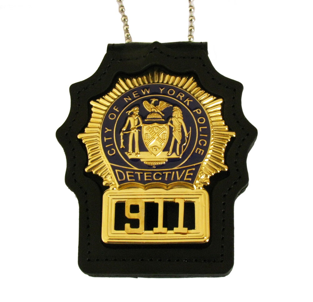 NYPD New York Police Detective Badge Solid Copper Replica Movie Props With No.911
