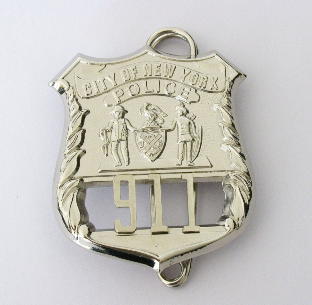 Insigne d'officier de Police de New York NYPD, réplique en cuivre massif, accessoires de film avec No.911