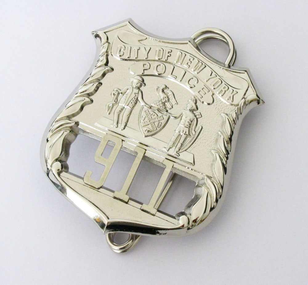 Insigne d'officier de Police de New York NYPD, réplique en cuivre massif, accessoires de film avec No.911