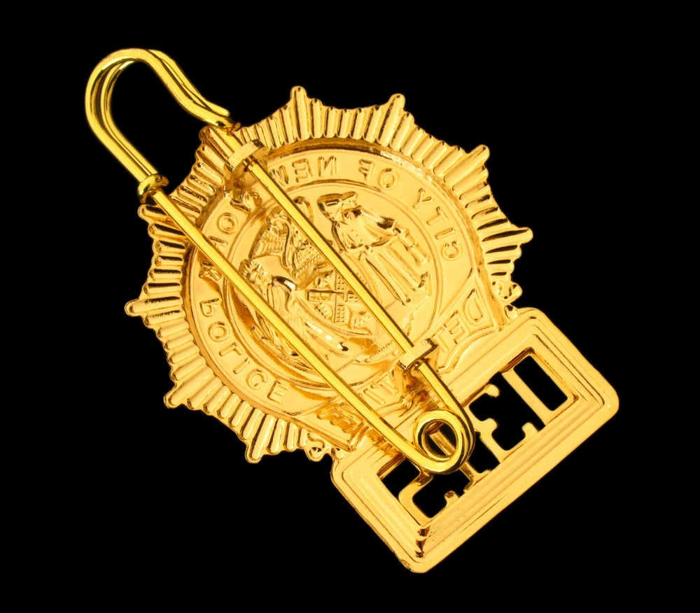 NYPD New York Police Detective Badge Solid Copper Replica Movie Props With No.0315
