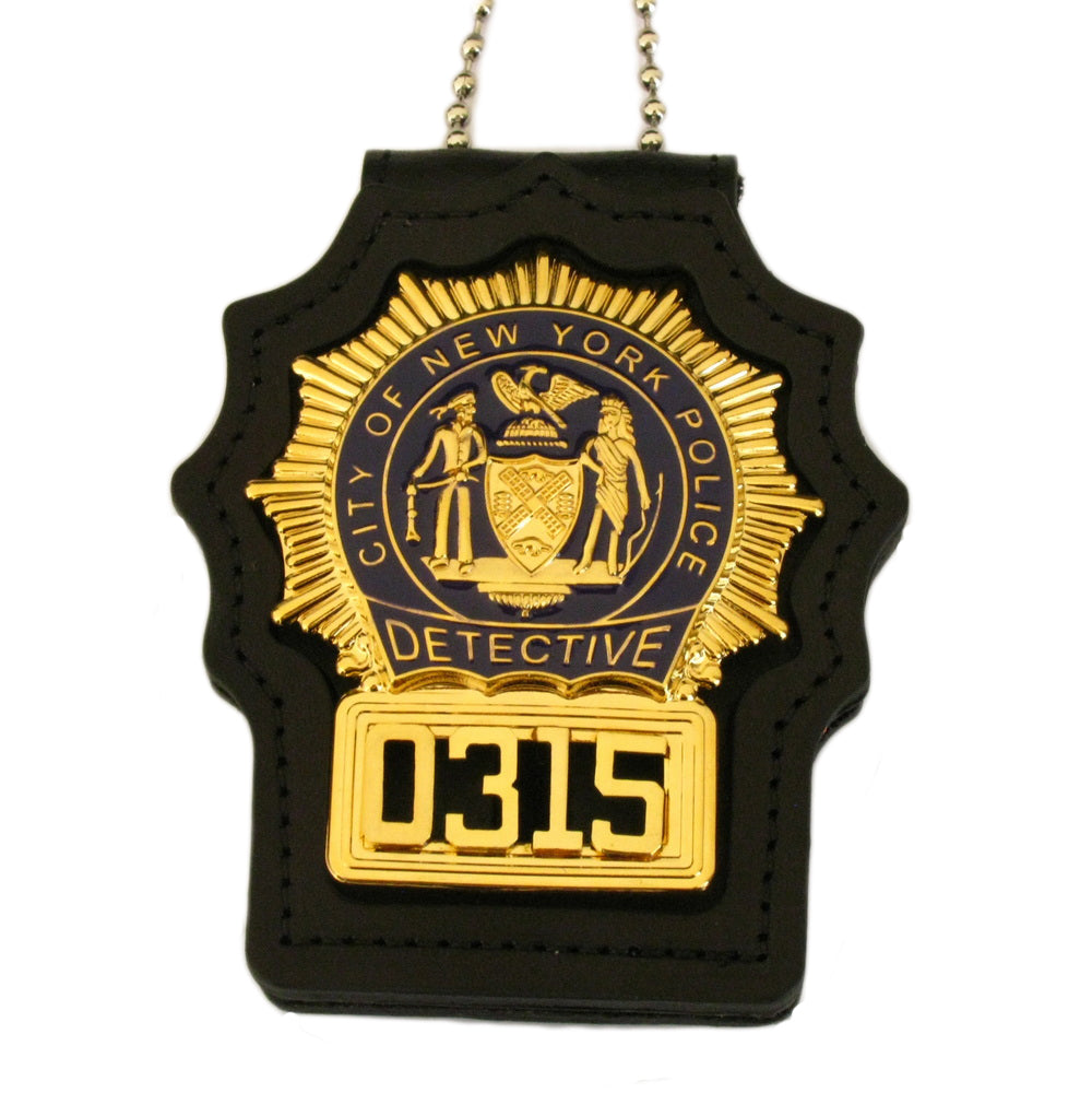 NYPD New York Police Detective Badge Solid Copper Replica Movie Props With No.0315