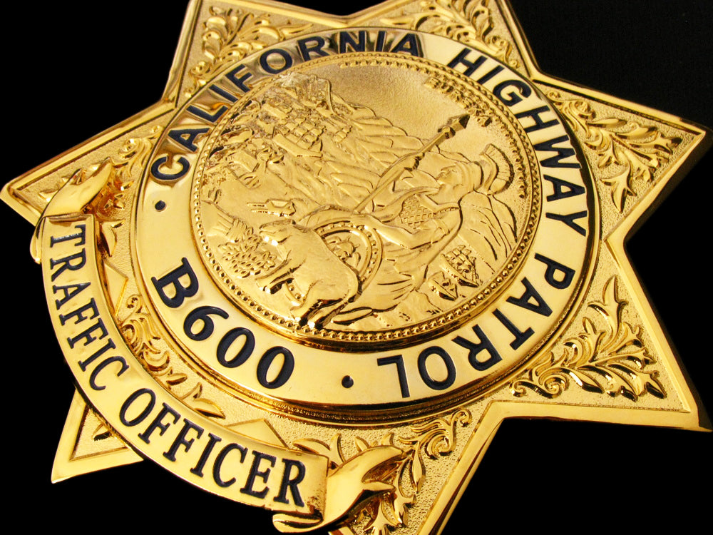 US CHP Traffic Officer Badge California Highway Patrol Replica Movie Props With Number B600