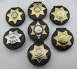 90mm Round Genuine Leather Holder/ Holster/ Wallet For Multi-size Police Badges