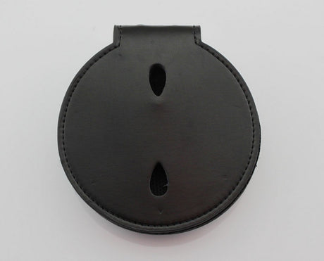 90mm Round Genuine Leather Holder/ Holster/ Wallet For Multi-size Police Badges