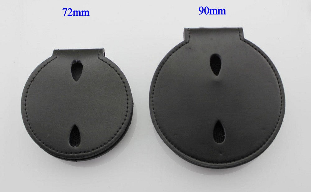 90mm Round Genuine Leather Holder/ Holster/ Wallet For Multi-size Police Badges