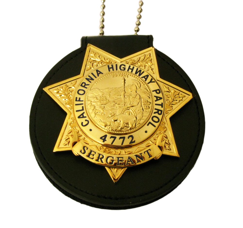 US CHP Sergeant Badge California Highway Patrol Replica Movie Props With Number 4772