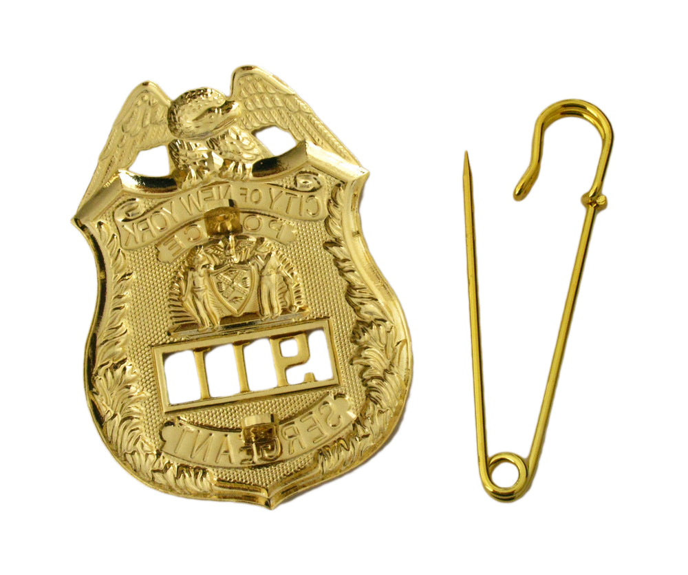 NYPD New York Police Sergeant Badge Replica Movie Props With No.911