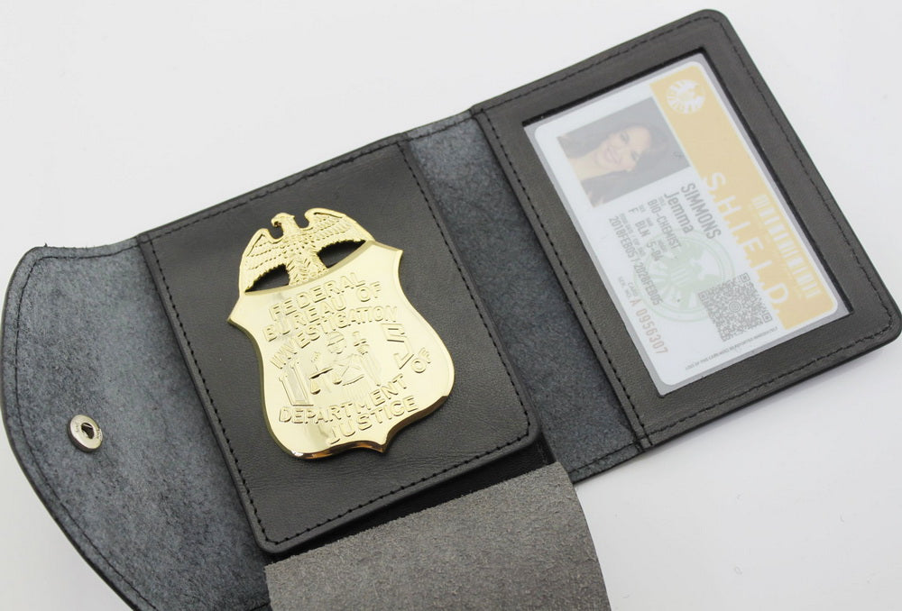 Top-grade Genuine Leather Holder/ Holster/ Wallet For Multi-size Police Badges & ID Card