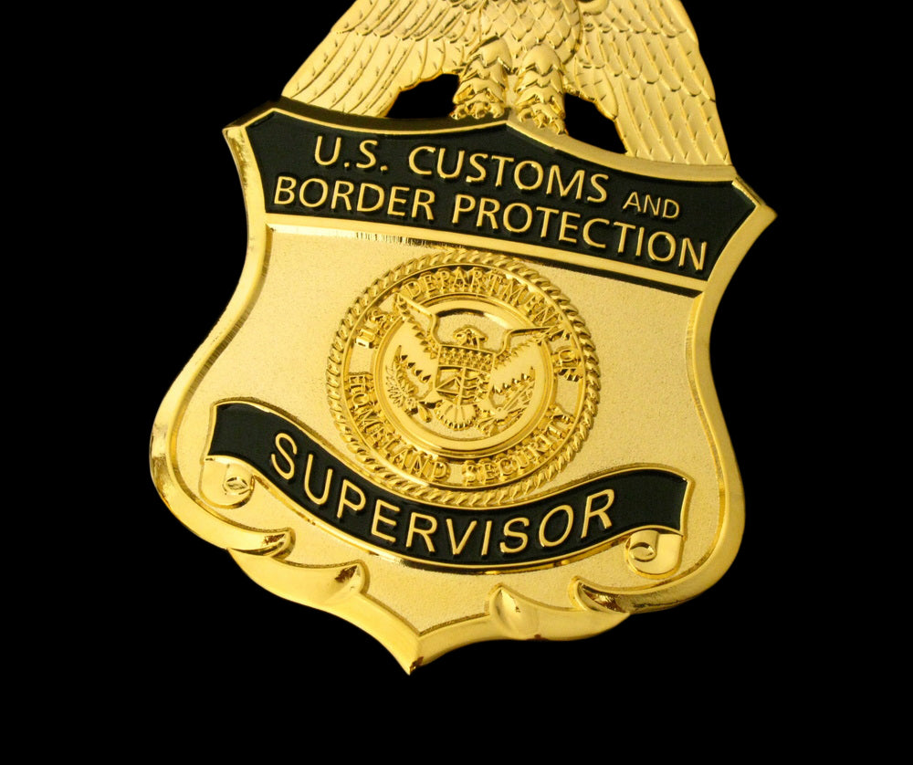 US CBP Supervisor Customs and Border Protection Badge Solid Copper Replica Movie Props