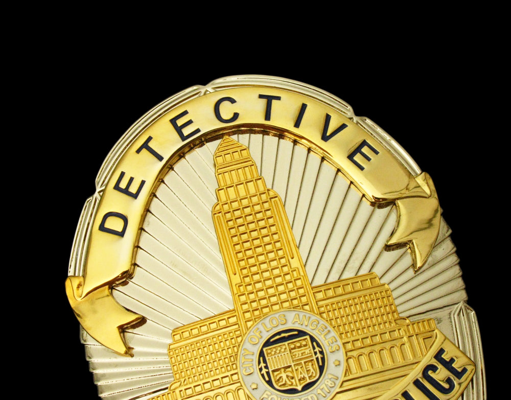 LAPD Detective #1724 Los Angeles Police Badge Solid Copper Replica Movie Props