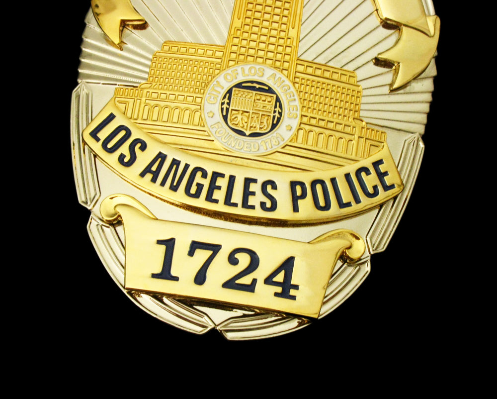 LAPD Detective #1724 Los Angeles Police Badge Solid Copper Replica Movie Props