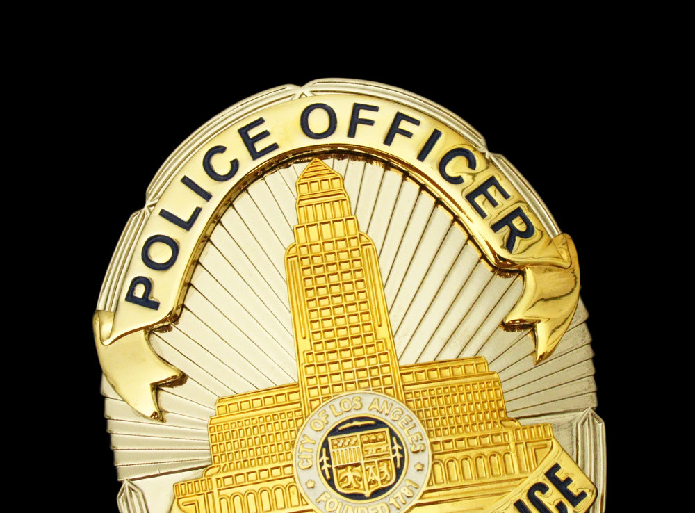 LAPD Police Officer #54928 Los Angeles Police Badge Solid Copper Replica Movie Props