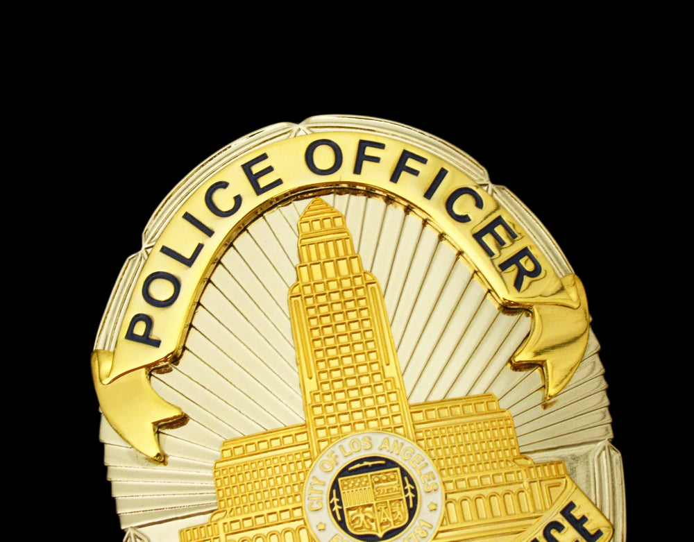 LAPD Police Officer #52741 Los Angeles Police Badge Solid Copper Replica Movie Props