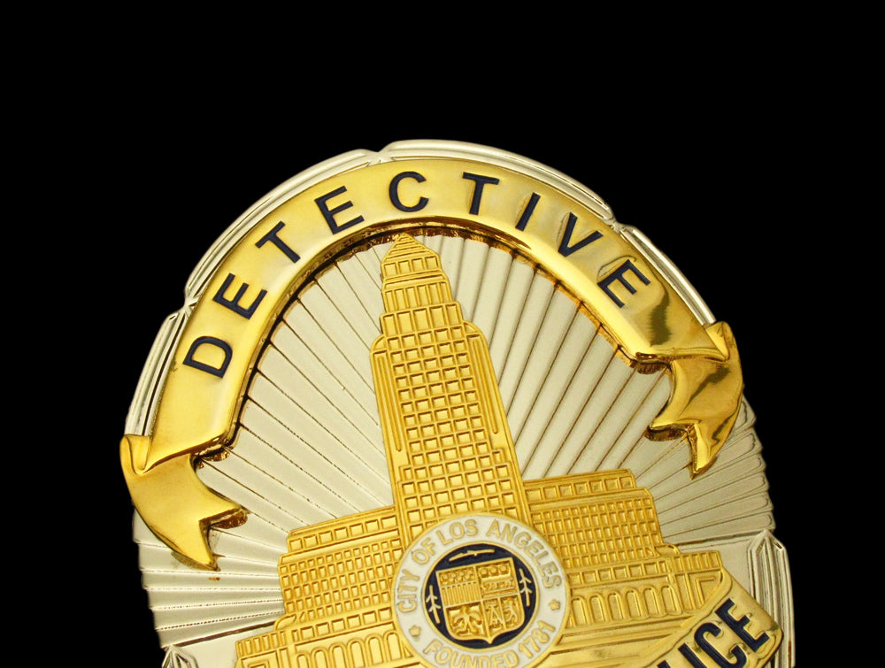 LAPD Detective #2434 Los Angeles Police Badge Solid Copper Replica Movie Props