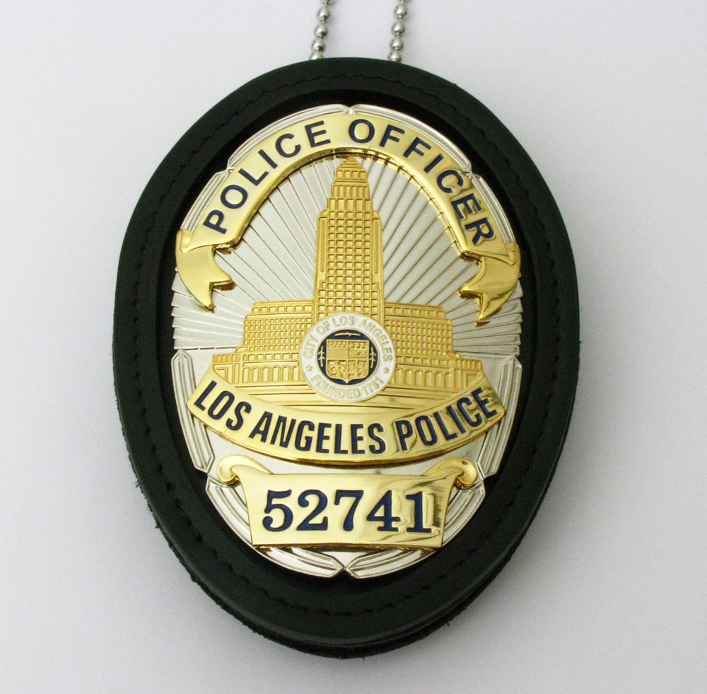 LAPD Police Officer #52741 Los Angeles Police Badge Solid Copper Replica Movie Props