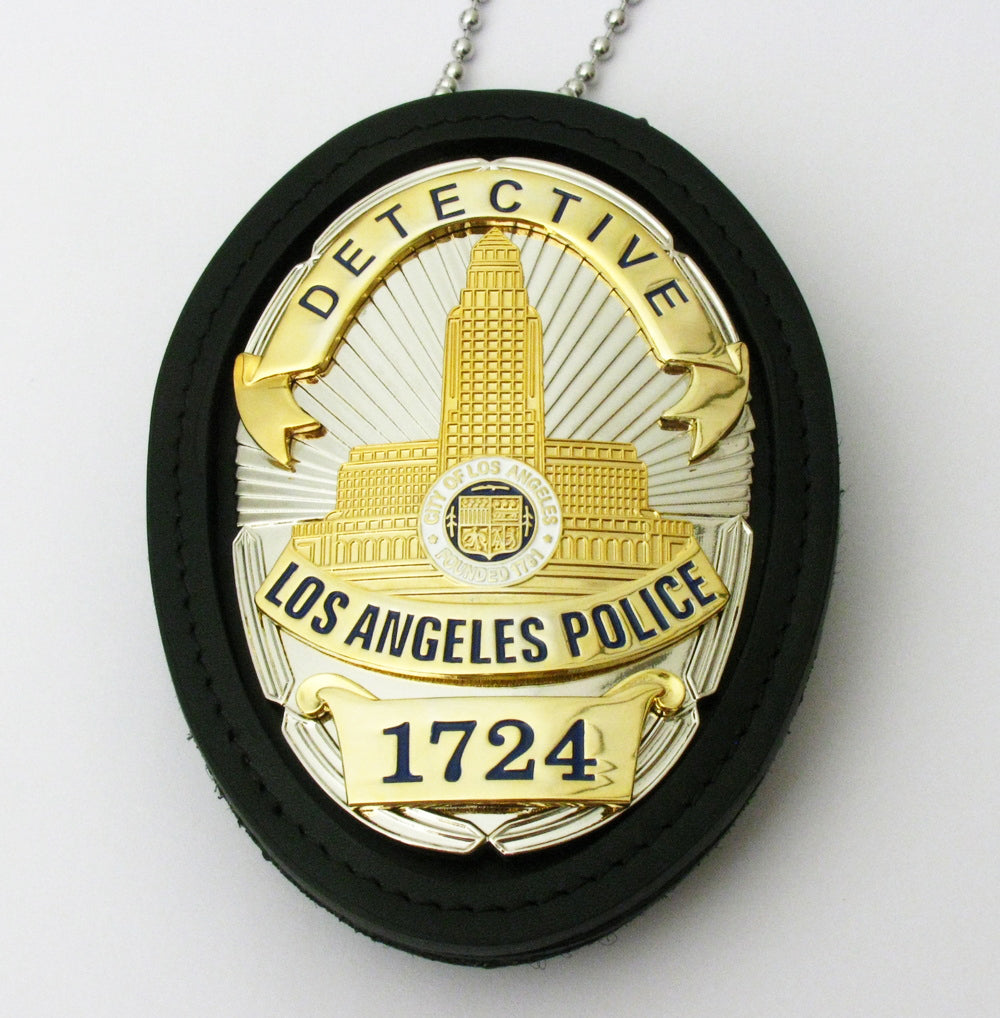 LAPD Detective #1724 Los Angeles Police Badge Solid Copper Replica Movie Props