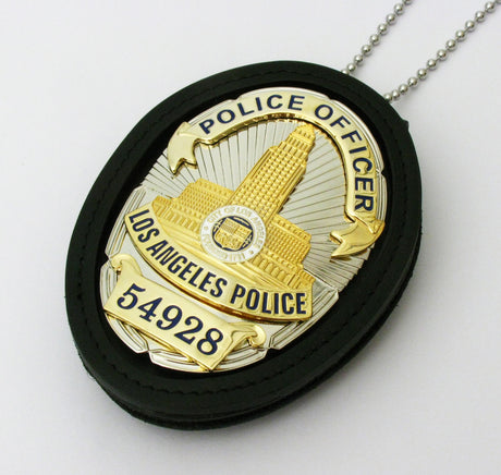 LAPD Police Officer #54928 Los Angeles Police Badge Solid Copper Replica Movie Props