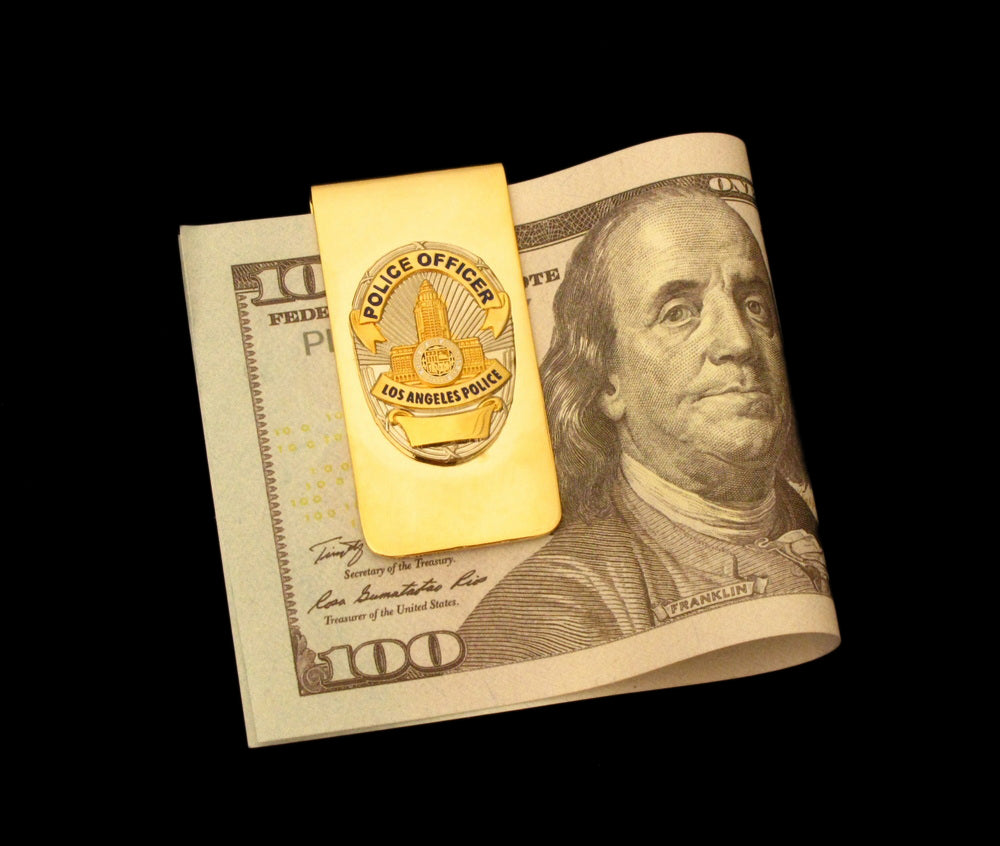LAPD Police Officer Mini Badge Money Clip