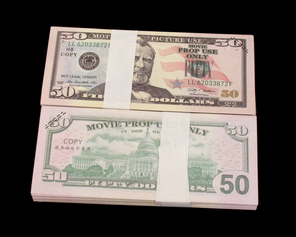 100x 7 Bundles All Denominations Full Print Bills Mix Stacks New Series Copy Prop Money