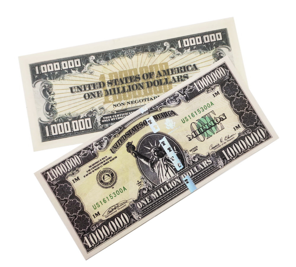 100 Pcs Of One Million Dollars US Statue Of Liberty Novelty Notes Banknotes Paper Money UNC Stack