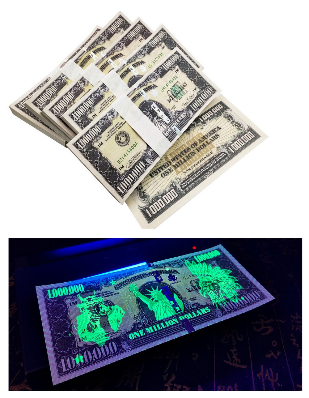 100 Pcs Of One Million Dollars US Statue Of Liberty Novelty Notes Banknotes Paper Money UNC Stack
