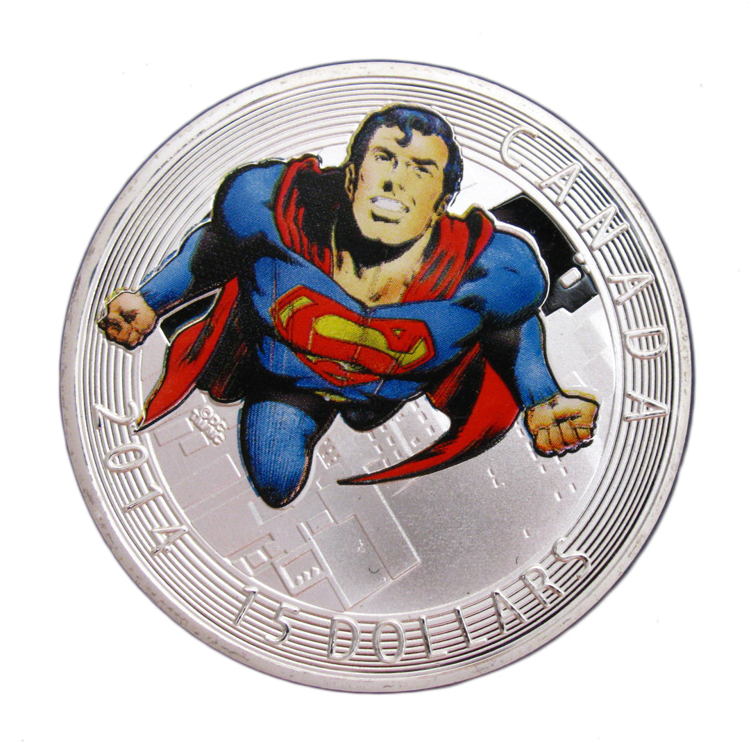 A Set of 4 Pieces 2014 Superman Cartoon Comic Commemorative Coins